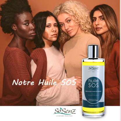 Huile SOS - Huile sèche corps et cheveux 100ML – Image 4